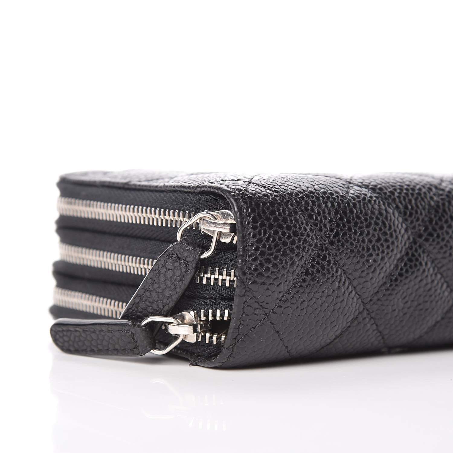 Chanel Caviar Quilted Zip Around Phone Holder Black 5 of 10