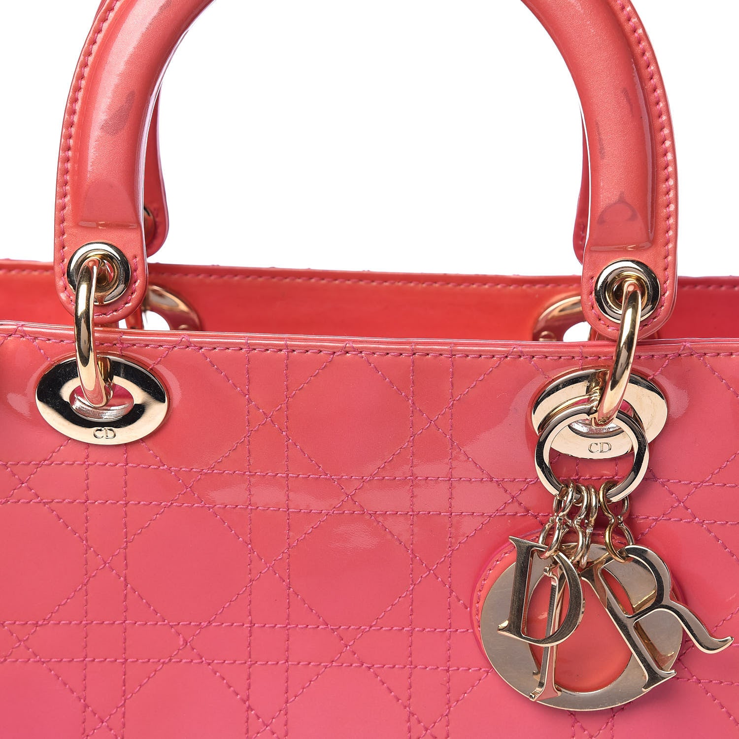 Christian Dior Patent Cannage Medium Lady Dior Pink 20 of 20
