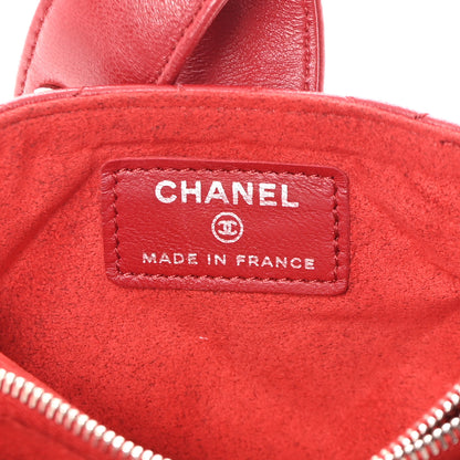 Chanel Lambskin Quilted Mini Phone Holder Clutch Red 6 of 13