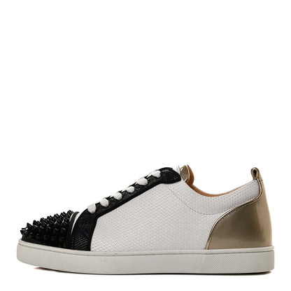 Christian Louboutin Calfskin Patent Mens Louis Junior Spikes Orlato Flat Sneakers 44 Multi 1 of 10