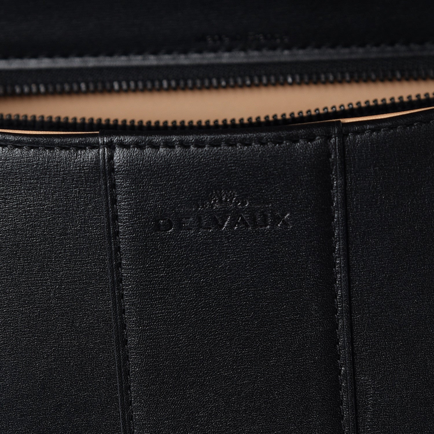 Delvaux Calfskin MM L'Humour Brillant Satchel Black 6 of 15