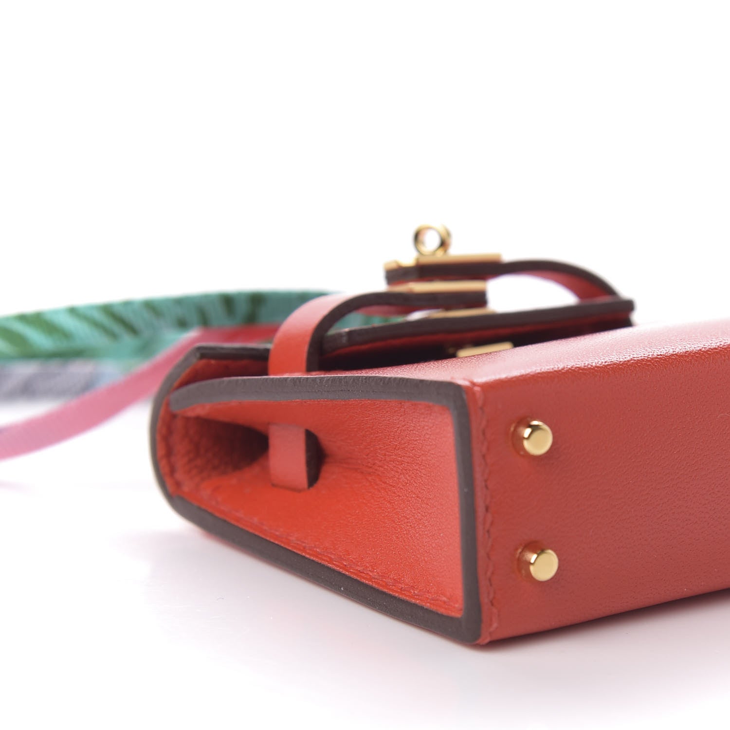 Hermes Tadelakt Mini Kelly Twilly Bag Charm Capucine 7 of 9