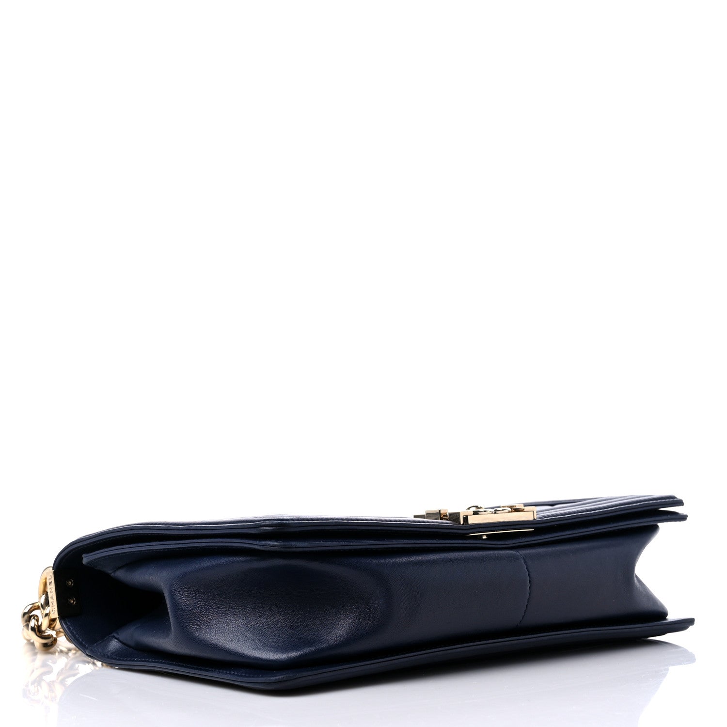 Chanel Lambskin Quilted New Medium Boy Flap Dark Blue 4 of 16