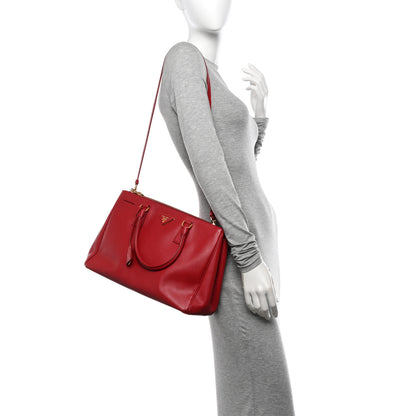 Prada Saffiano Medium Galleria Double Zip Tote Fuoco 2 of 11