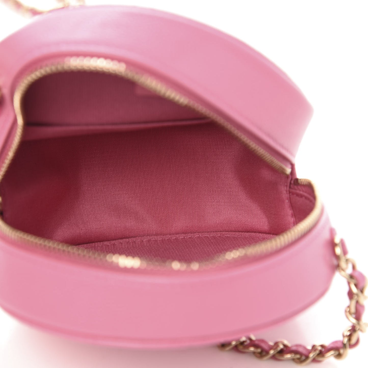 Caviar Quilted Gripoix CC Round Clutch With Chain Pink