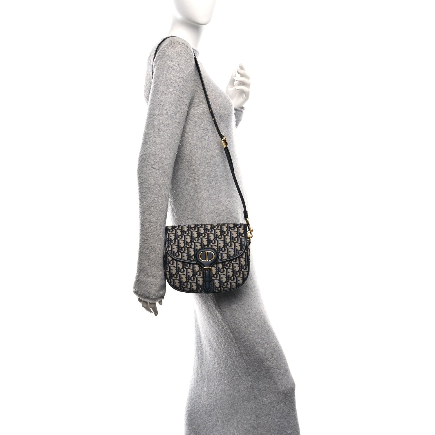 Christian Dior Oblique Medium Bobby Flap Blue 2 of 9