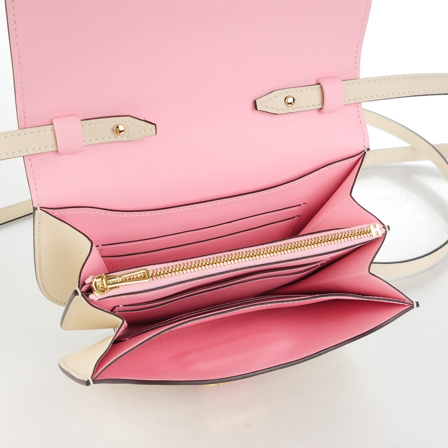 Hermes Swift Mini Convoyeur Craie Rose Sakura 6 of 6