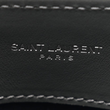 Saint Laurent Calfskin Y Quilted Monogram Small Loulou Chain Satchel Grey Khaki 7 of 11