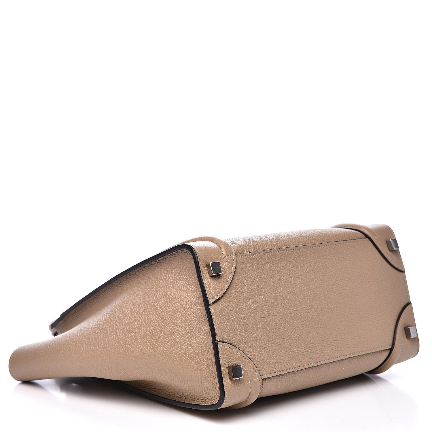 Celine Drummed Calfskin Micro Luggage Dune 4 of 10