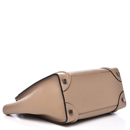 Celine Drummed Calfskin Micro Luggage Dune 4 of 10