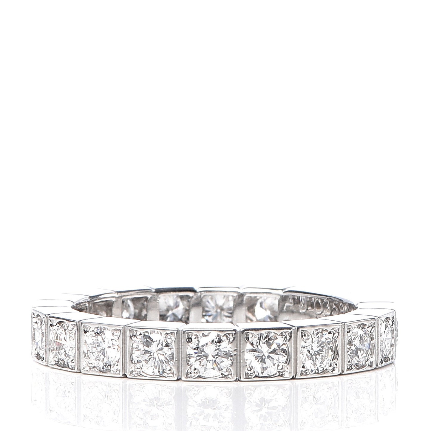 18K White Gold Diamond 3mm Lanieres Ring 49 4.75