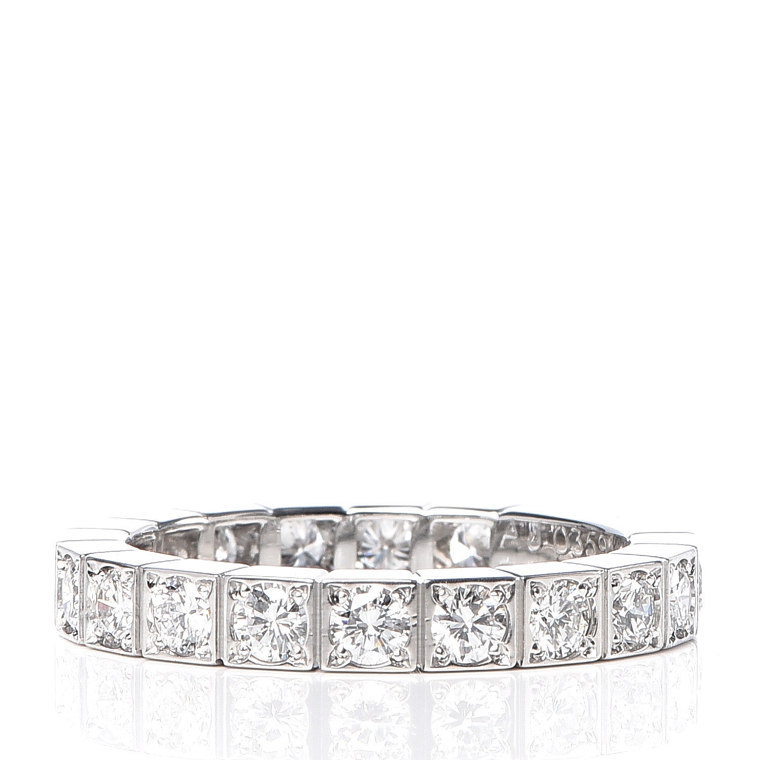 Cartier 18K White Gold Diamond 3mm Lanieres Ring 49 4.75 3 of 6