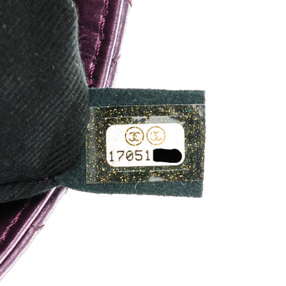 Chanel Metallic Calfskin Quilted Mini Mineral Nights Flap Dark Purple 7 of 7
