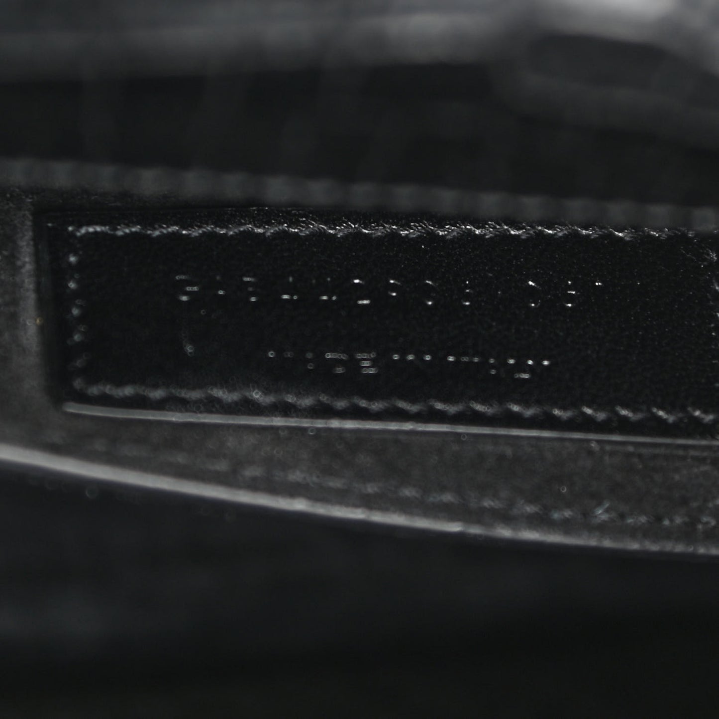 Calfskin Crocodile Embossed Medium Monochrome Monogram Sunset Black