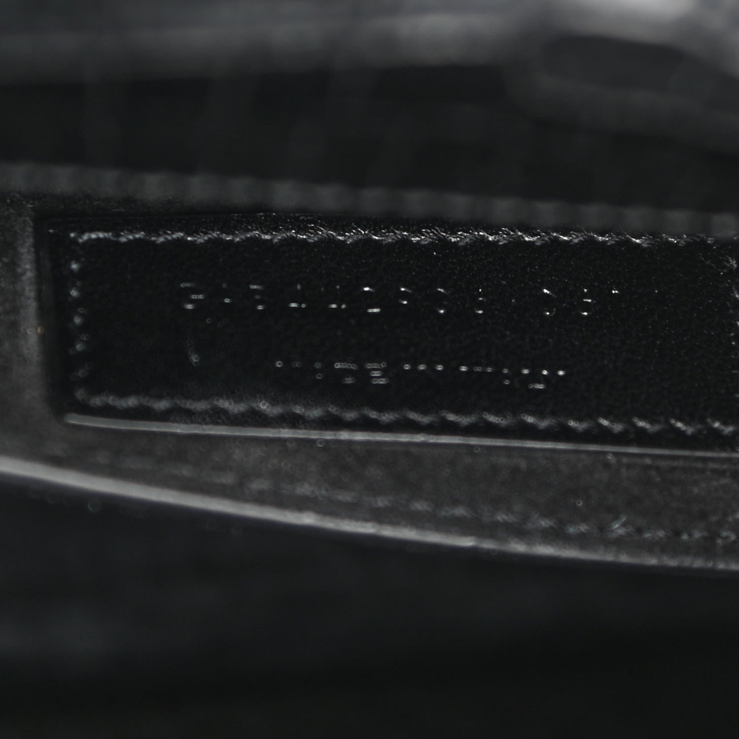 Saint Laurent Calfskin Crocodile Embossed Medium Monochrome Monogram Sunset Black 7 of 10