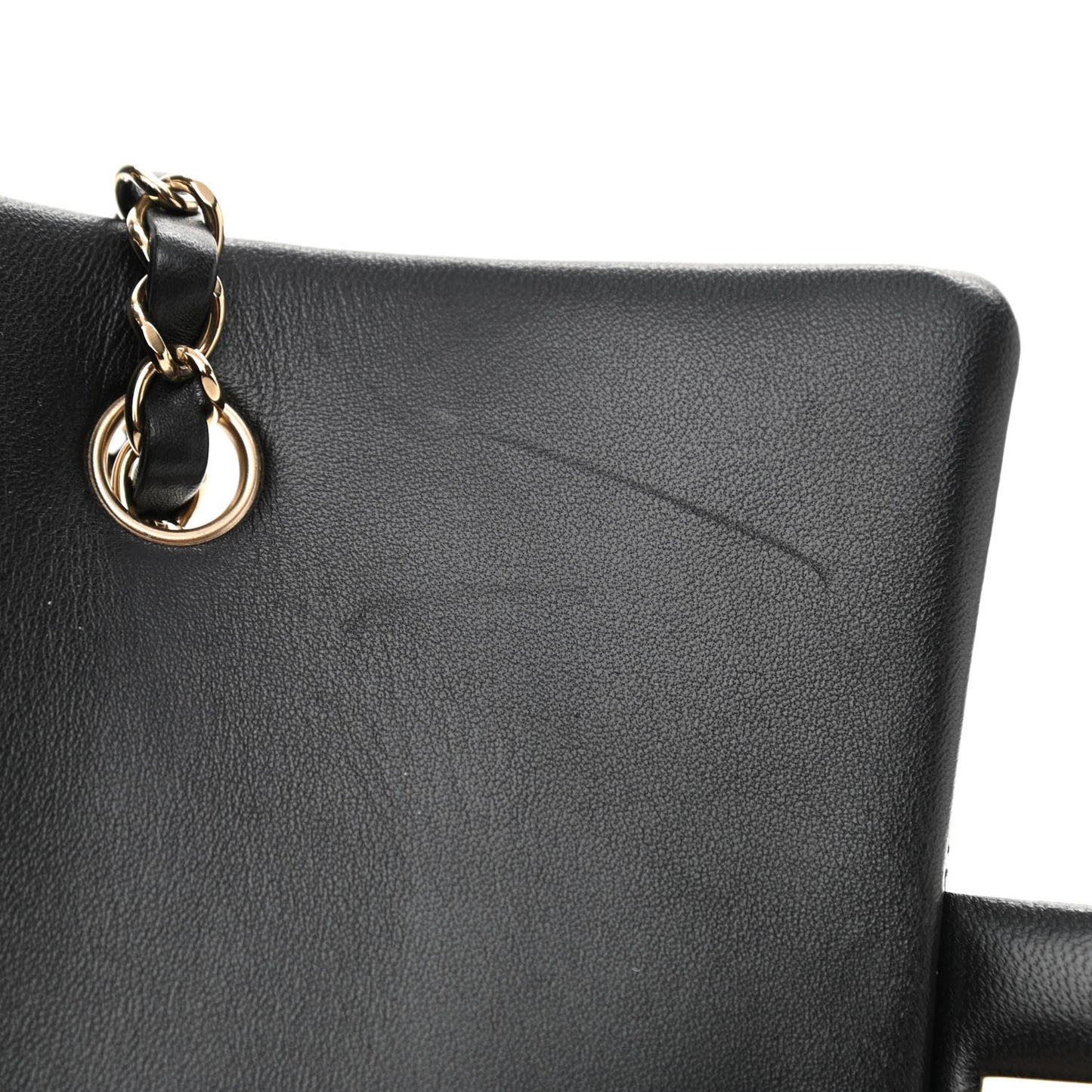 Lambskin Quilted Mini Rectangular Flap Black