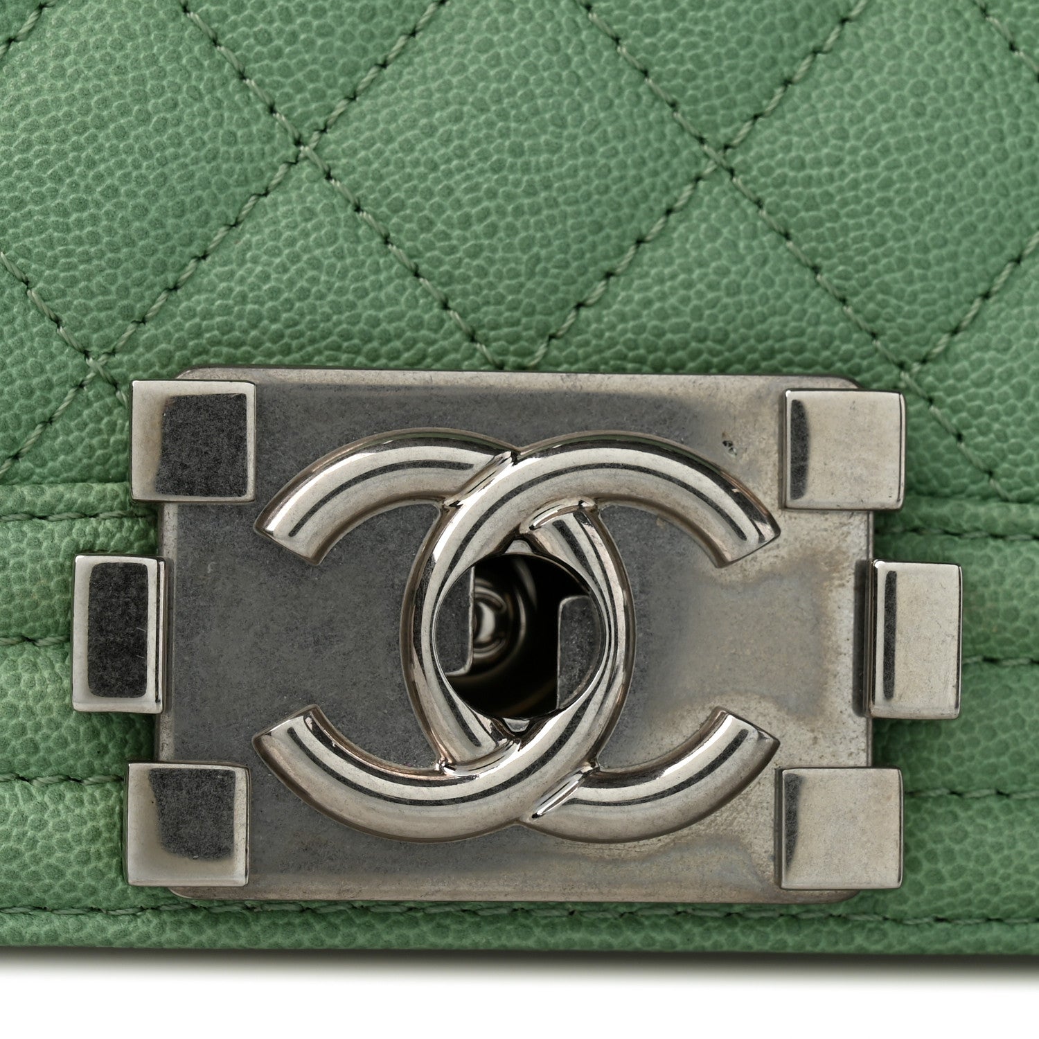 Chanel Caviar Quilted Small Boy Flap Green 12 of 12