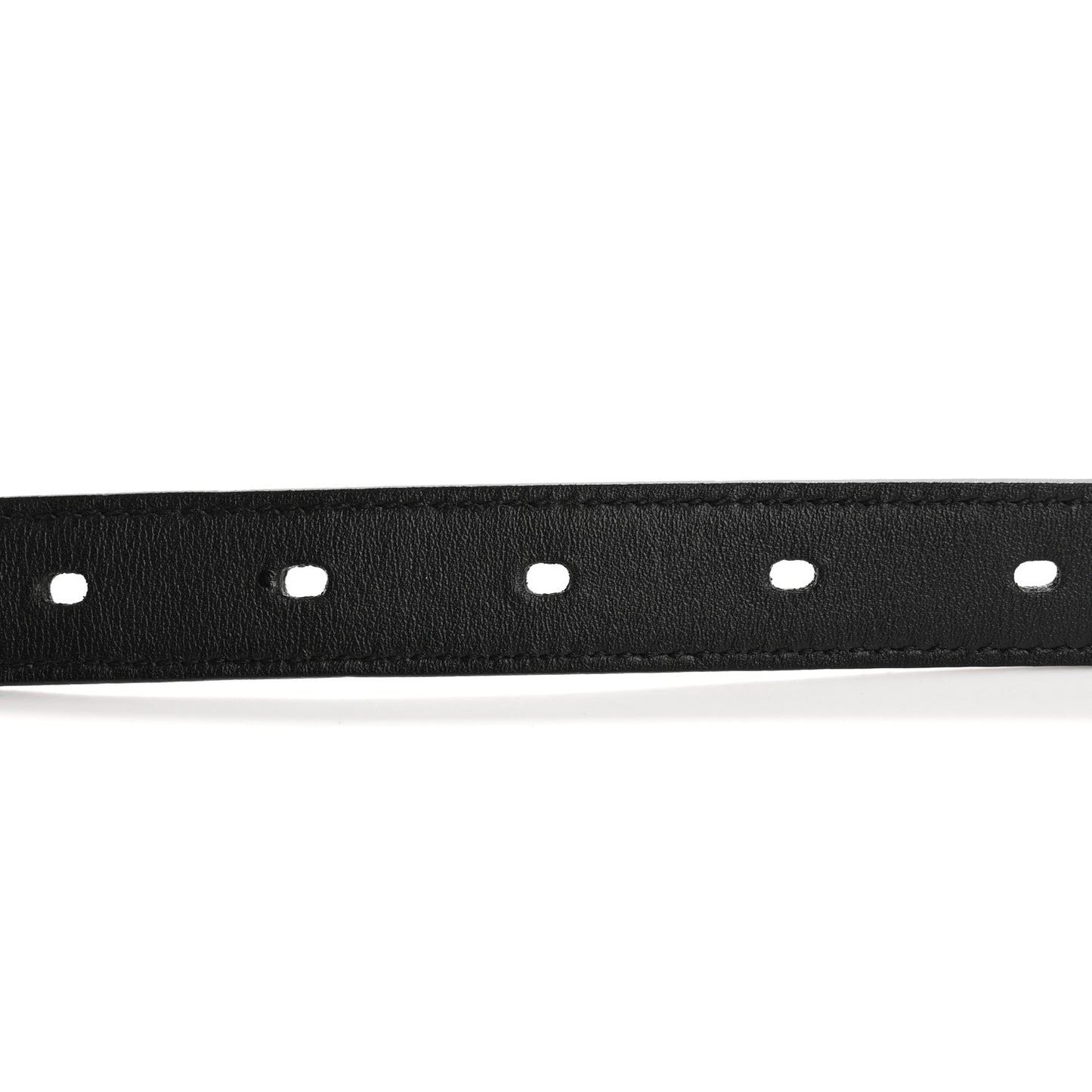 Calfskin Monogram Narrow Square Buckle Belt 75 30 Black