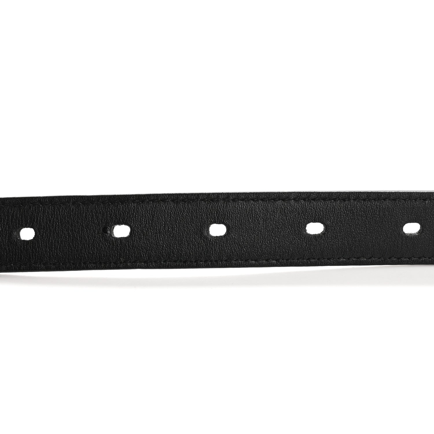 Saint Laurent Calfskin Monogram Narrow Square Buckle Belt 75 30 Black 4 of 8