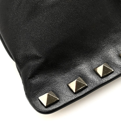 Valentino Garavani Calfskin Rockstud Drawstring Pouch Black 10 of 10