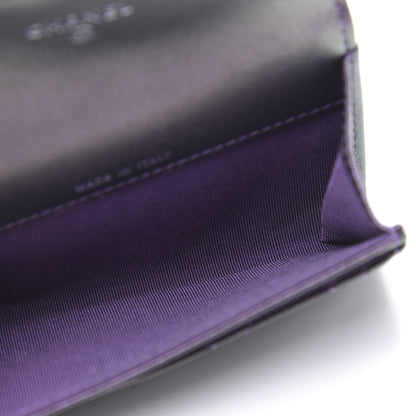 Chanel Iridescent Lambskin Quilted Flap Card Holder Purple 5 of 11