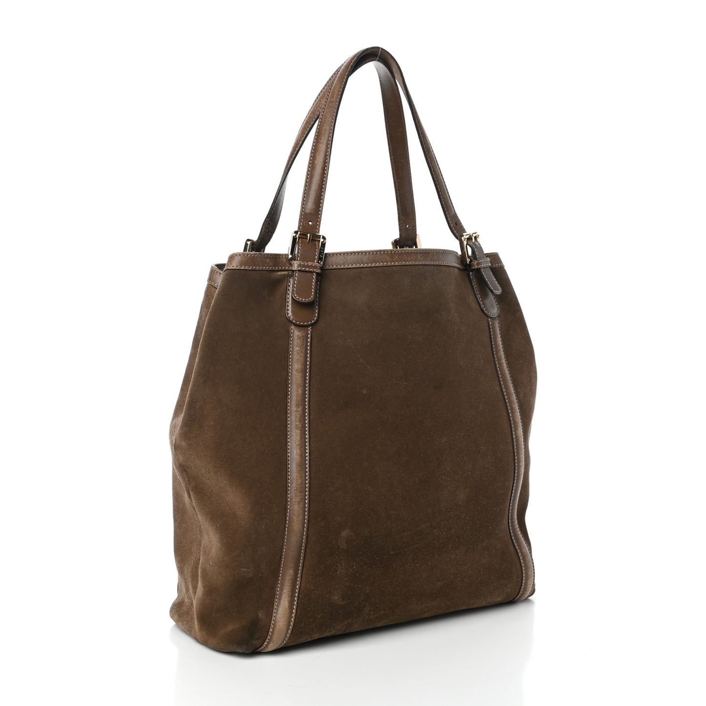 Suede Large Britt Shoulder Bag Brown