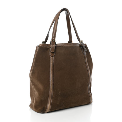 Gucci Suede Large Britt Shoulder Bag Brown 3 of 9