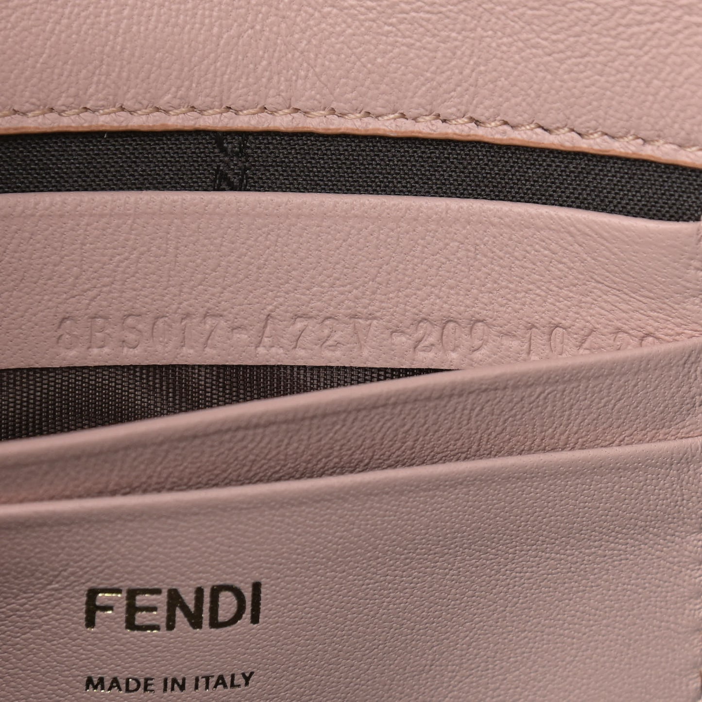 Nappa FF 1974 Embossed Mini Baguette Rosa Quarzo