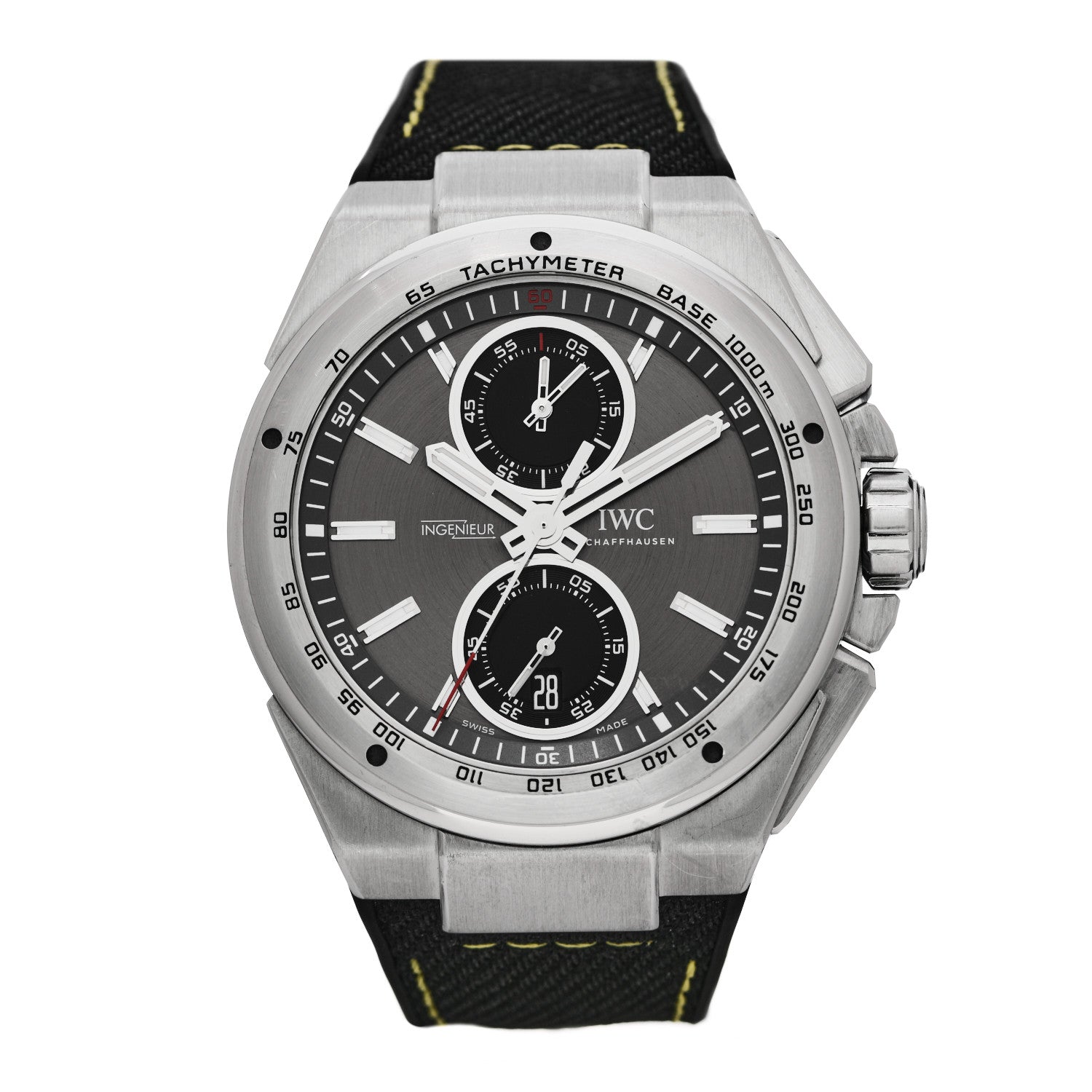 IWC Stainless Steel Fabric 45mm Ingenieur Chronograph Automatic Watch Grey IW378507 1 of 5