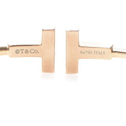Tiffany 18K Rose Gold Mother of Pearl T Wire Bracelet 4 of 5