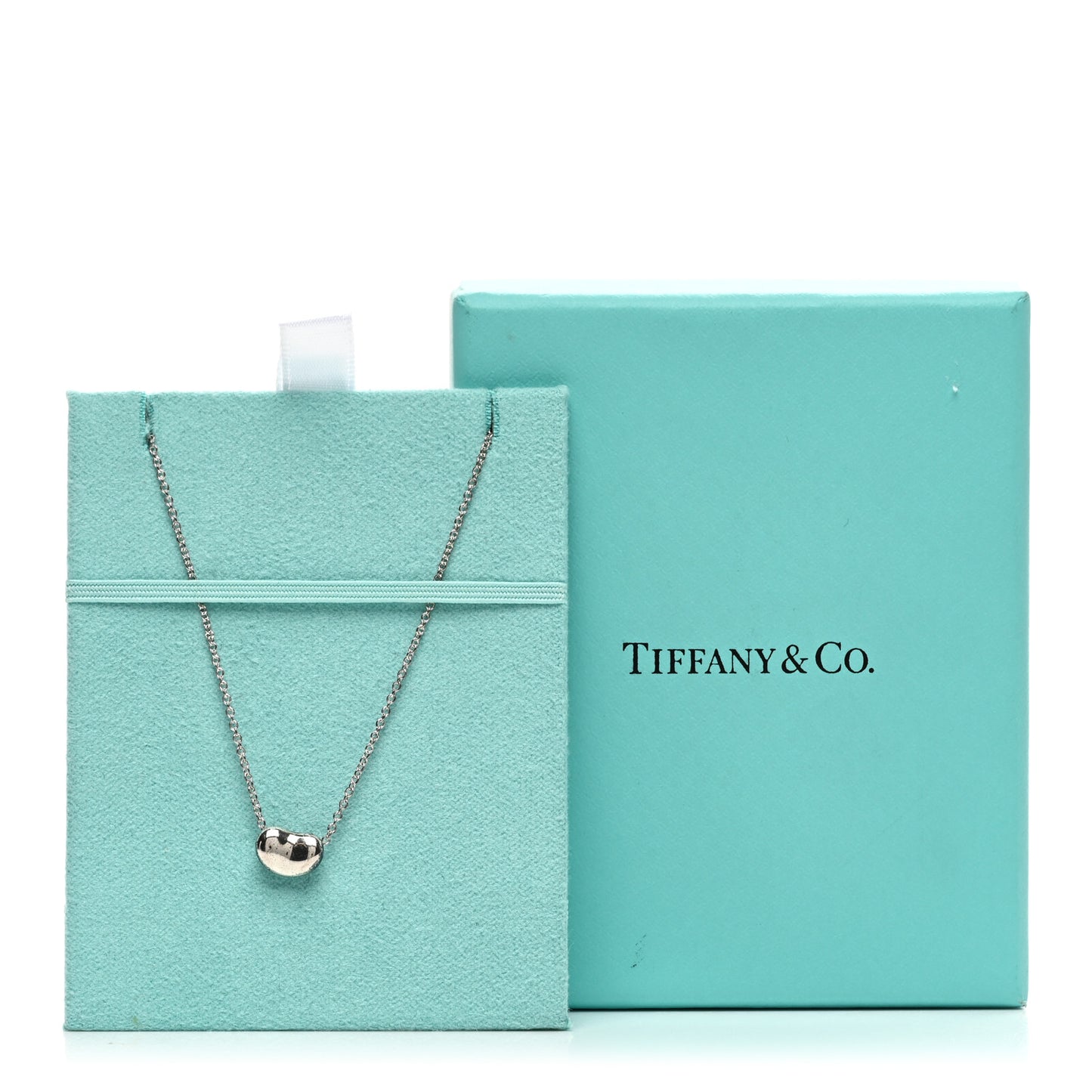 Sterling Silver 9mm Elsa Peretti Bean Pendant Necklace