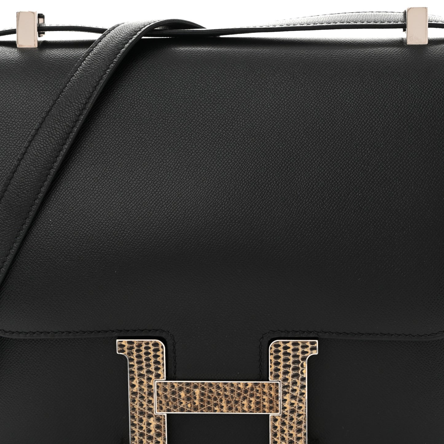 Madame Calfskin Lizard Constance 24 Black Ombre