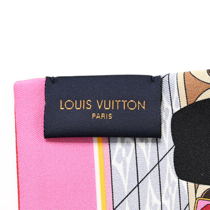 Louis Vuitton Silk Monogram 2021 London Christmas Animation Bandeau Marron 2 of 6