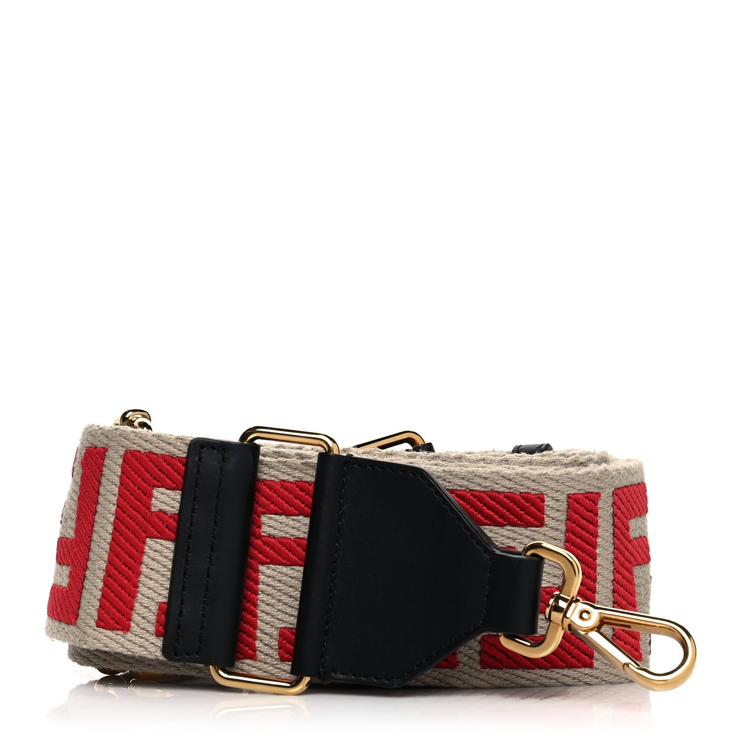 Fendi Canvas Calfskin FF 1974 Strap You Red 1 of 7