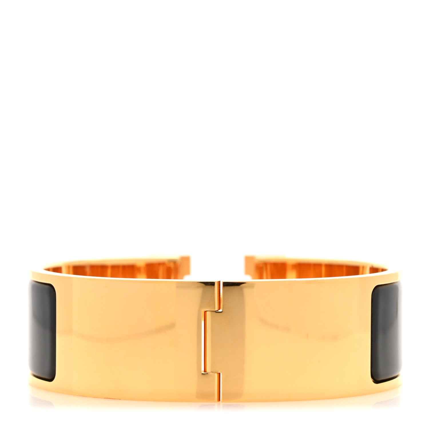 Hermes Enamel Wide Clic Clac H Bracelet GM Black 3 of 5