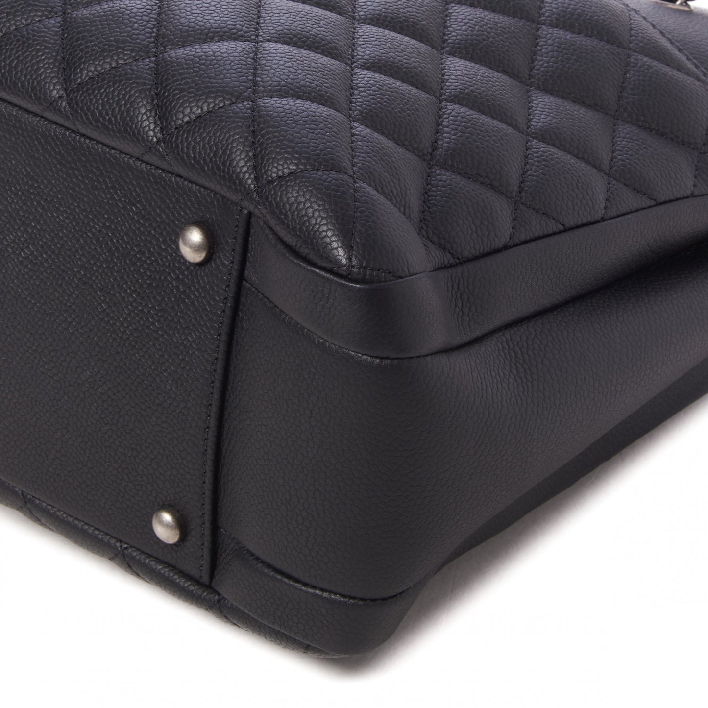 Caviar Quilted Urban Companion Shopping Tote Black