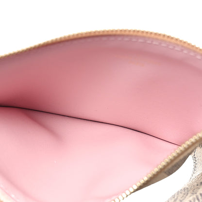 Louis Vuitton Damier Azur Felicie Chain Wallet Zippered Insert Rose Ballerine 5 of 7