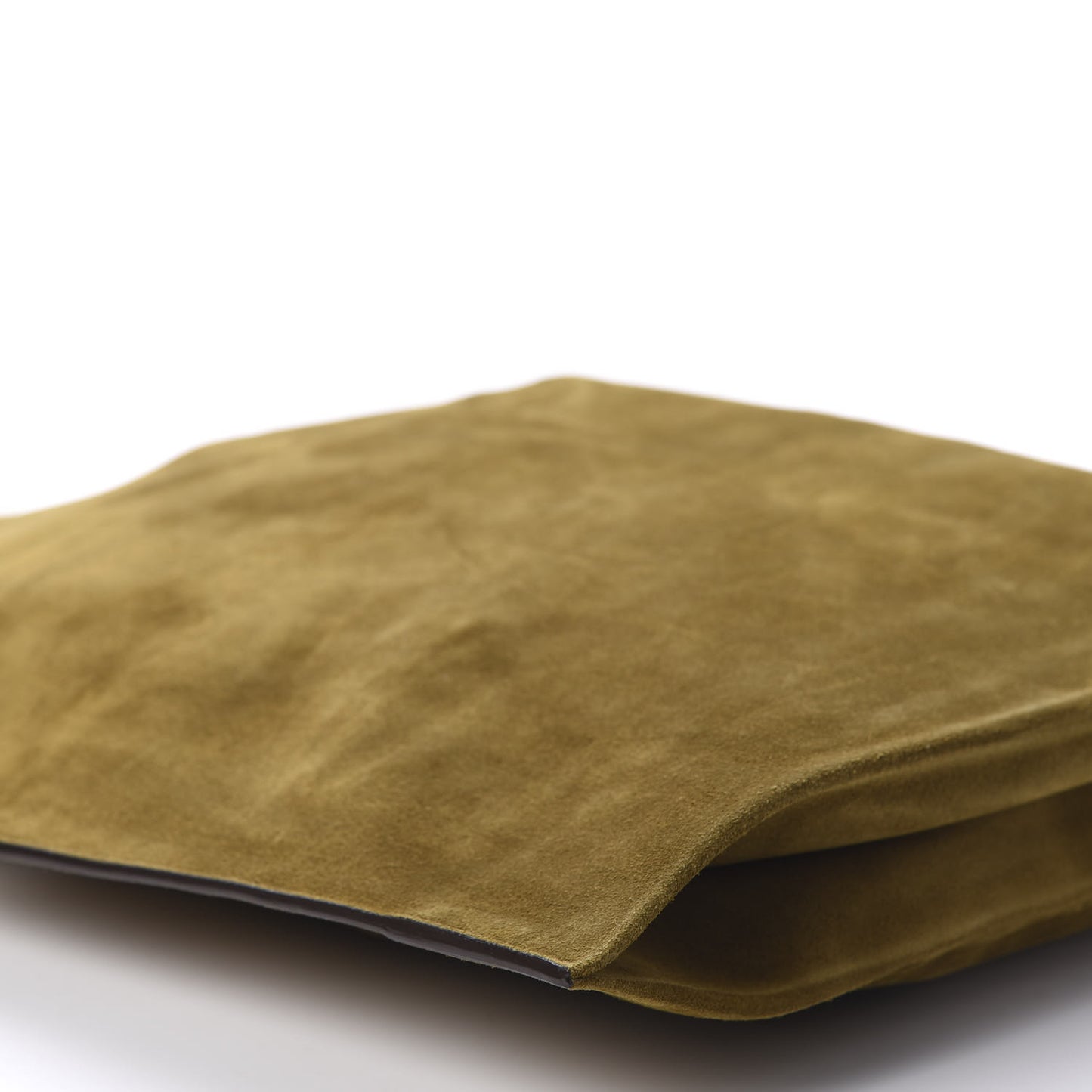Suede Large Alix Padlock Zip Shoulder Bag Olive
