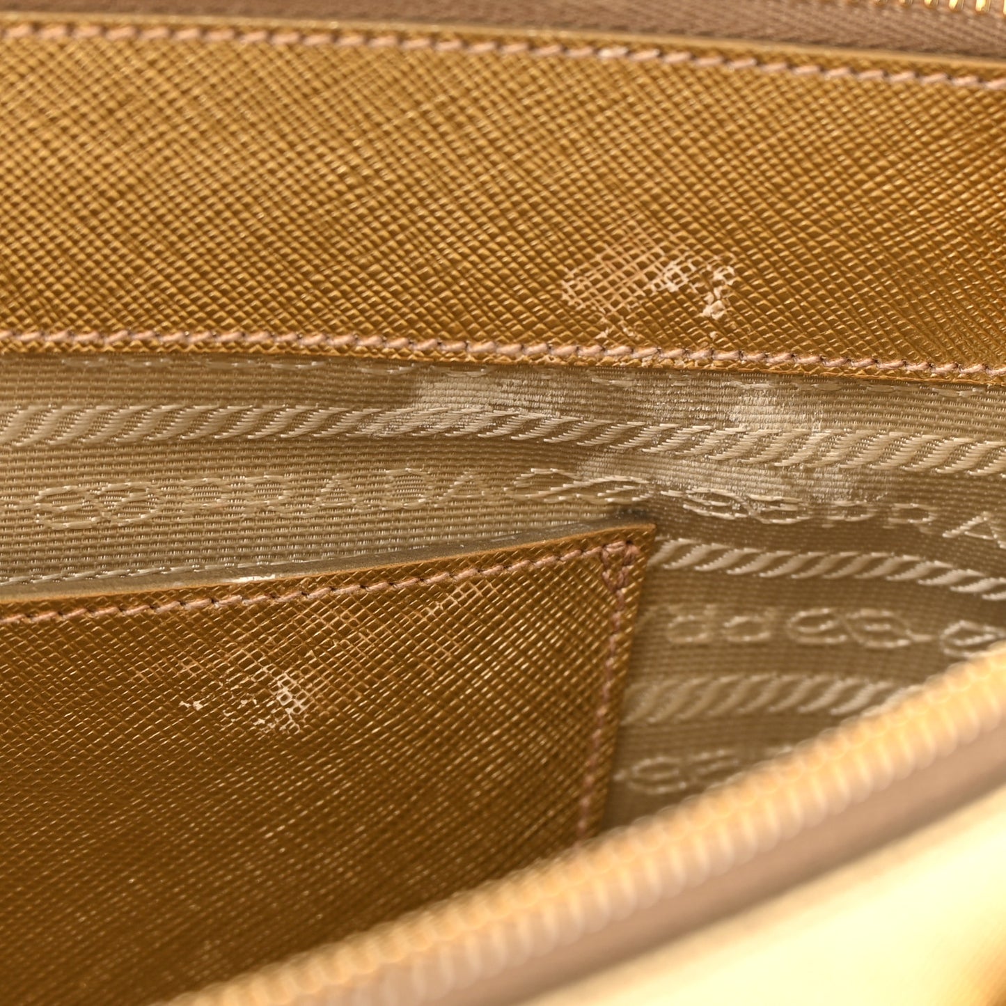 Metallic Saffiano Small Galleria Double Zip Tote Platino