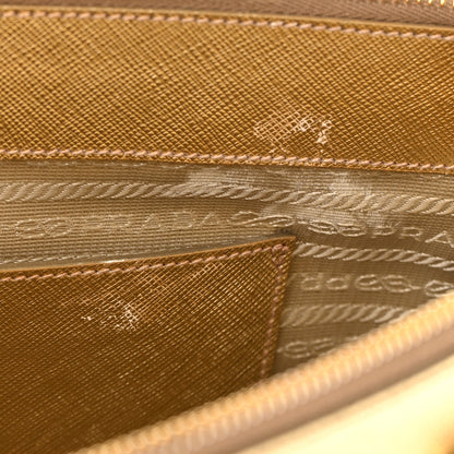 Prada Metallic Saffiano Small Galleria Double Zip Tote Platino 15 of 28