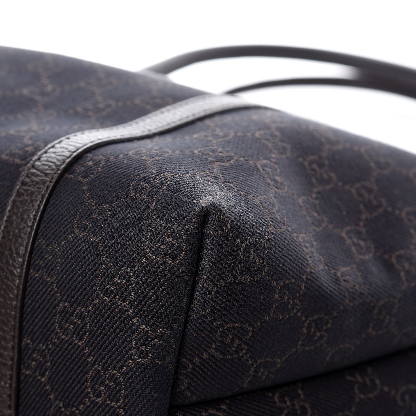 Denim Dollar Calfskin GG Monogram Medium Joy Tote Brown