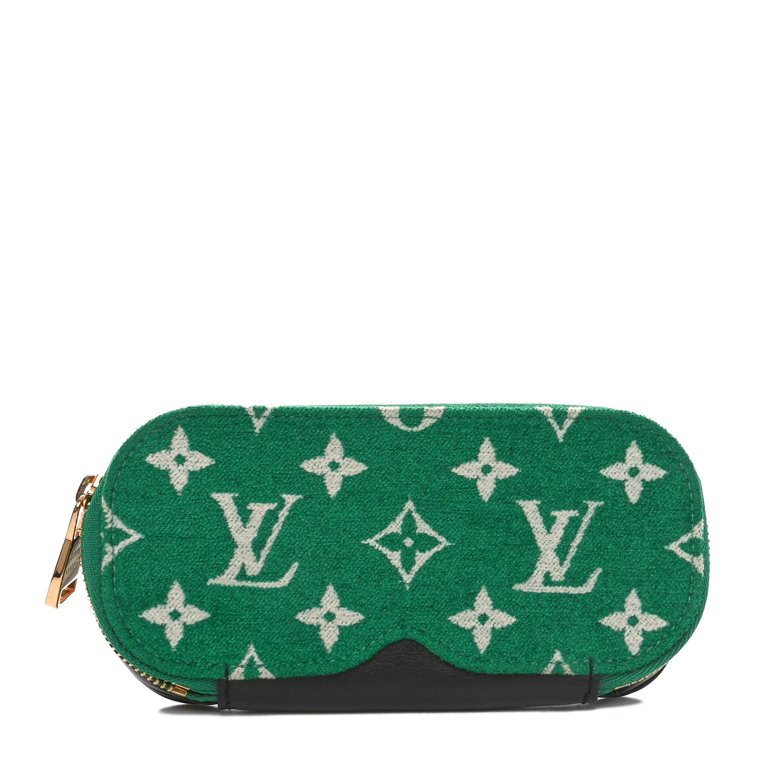 Louis Vuitton Jacquard Velvet Monogram LV Match Sunglasses Case GM Vert 1 of 9