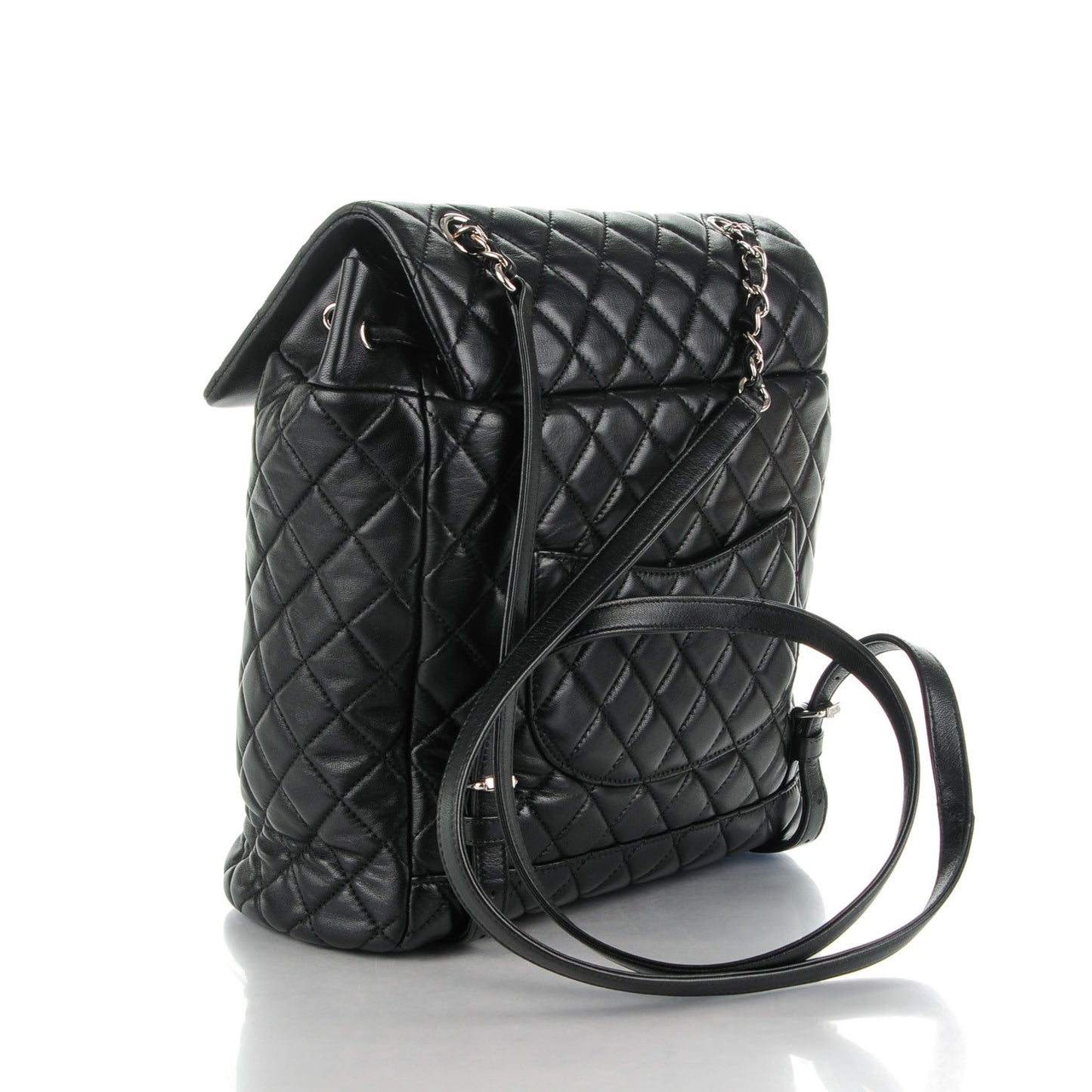 Lambskin Quilted Large Urban Spirit Backpack Black