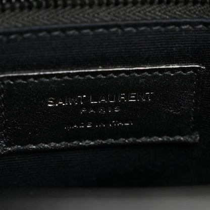 Saint Laurent Crinkled Calfskin Matelasse Monogram Medium Niki Chain Satchel Black 6 of 14
