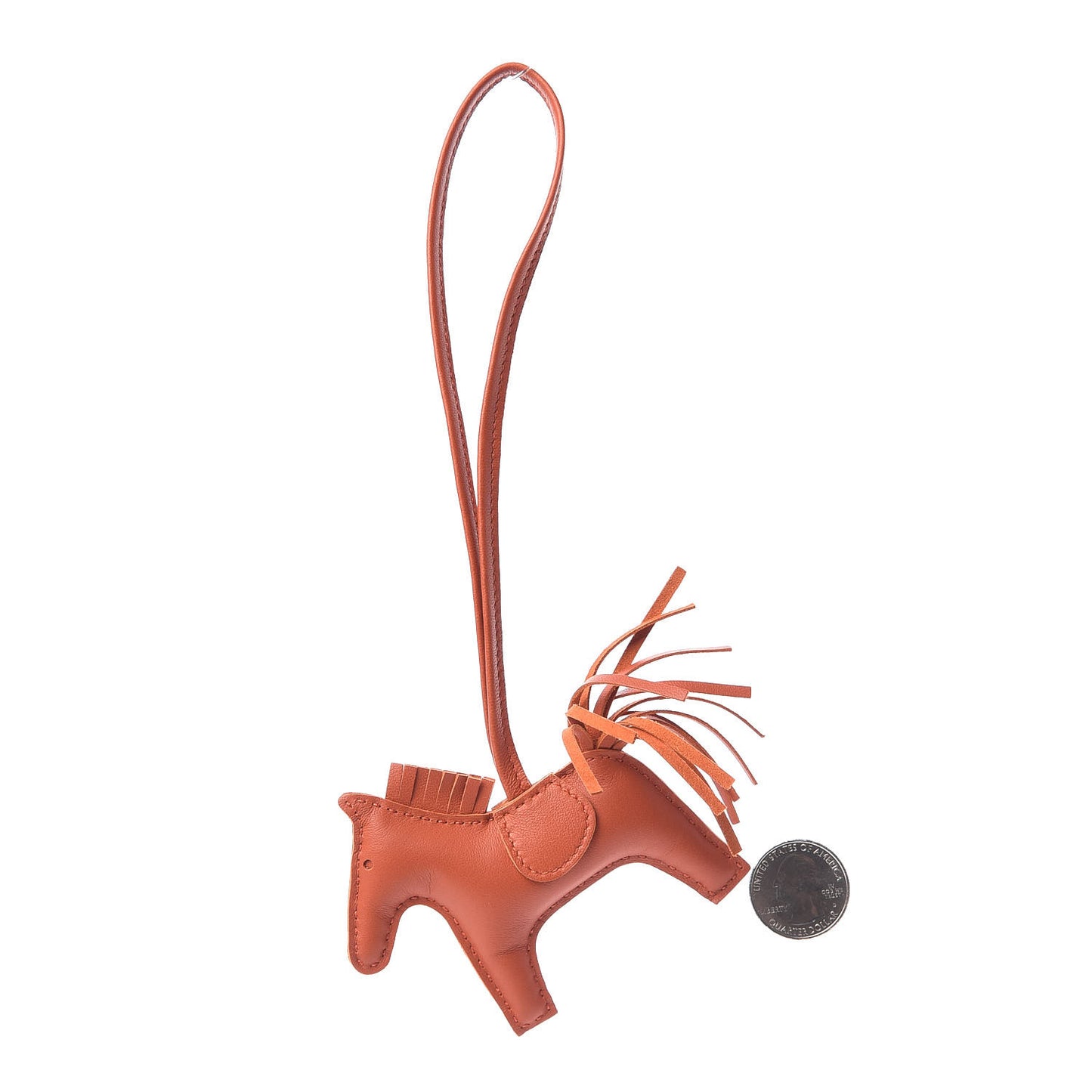 Milo Lambskin Grigri Rodeo Horse Bag Charm PM Cornaline