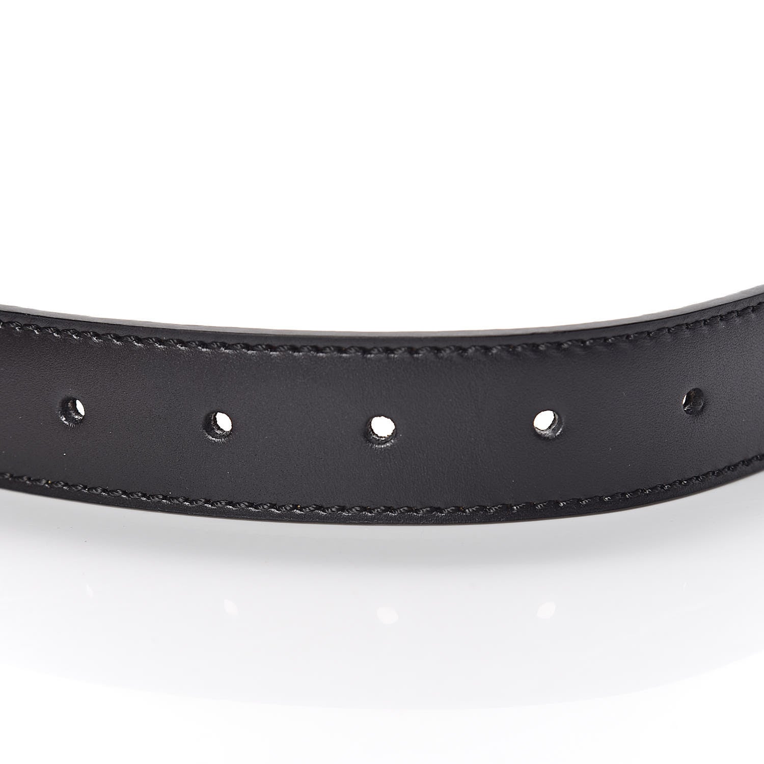 Fendi Vitello Havana Elite Monster Eyes Buckle Reversible Belt Yellow Black 7 of 9