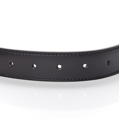 Fendi Vitello Havana Elite Monster Eyes Buckle Reversible Belt Yellow Black 7 of 9