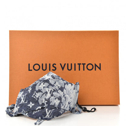 Louis Vuitton Monogram Tapestry Face Mask Blue 6 of 6