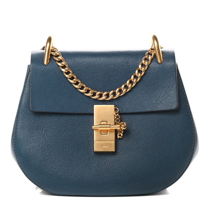 Chloe Goatskin Drew Shoulder Bag Denim Blue 1 of 13