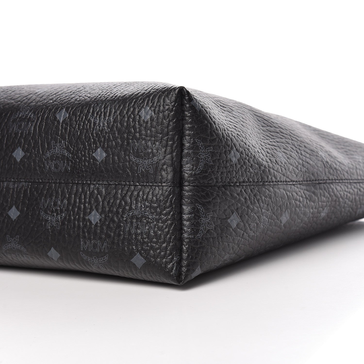 MCM Visetos Medium Anya Shopper Tote Black 10 of 14
